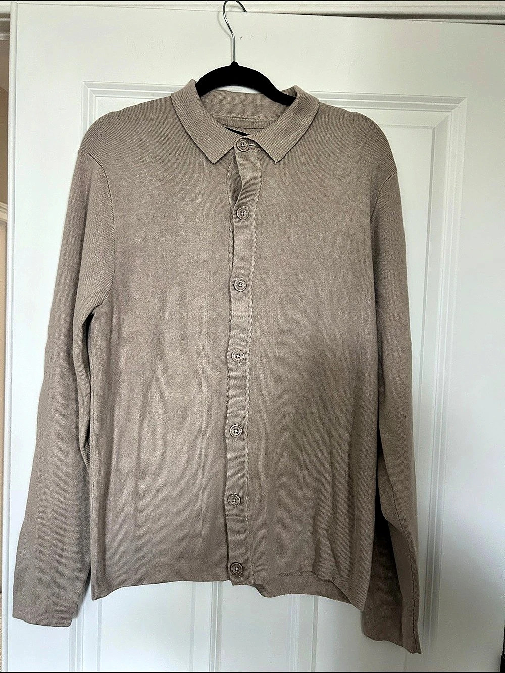 Threadbare polo sweater. Milano Knit. Cardigan in Brown Size Medium